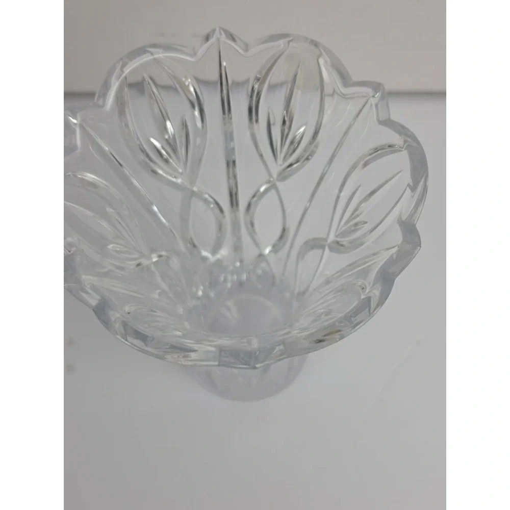 Lenox Wedding Braid Full Lead Crystal Vase Glam 9.25